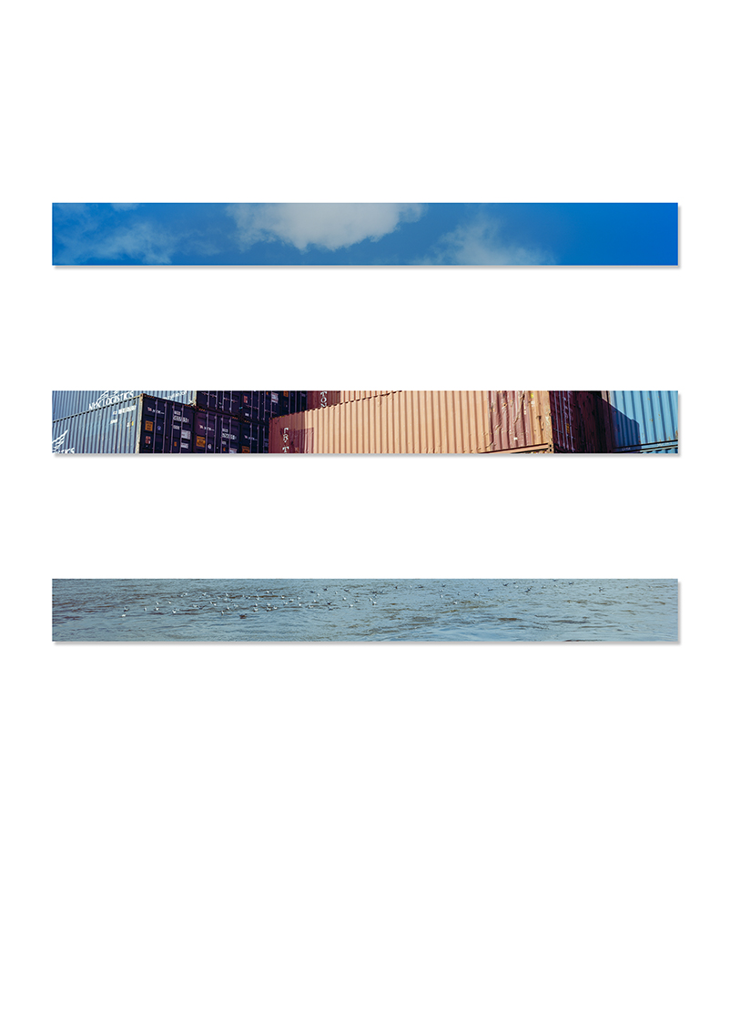 HH_Containerhafen, 2017, 3 Teile à 10 x 100 cm